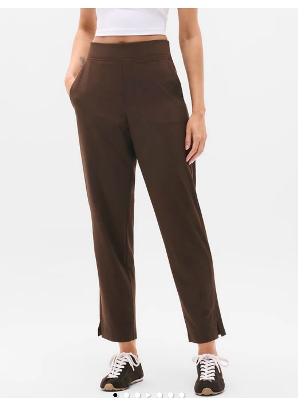 Athleta Brown Brooklyn Mid Rise Ankle Pant Size 8